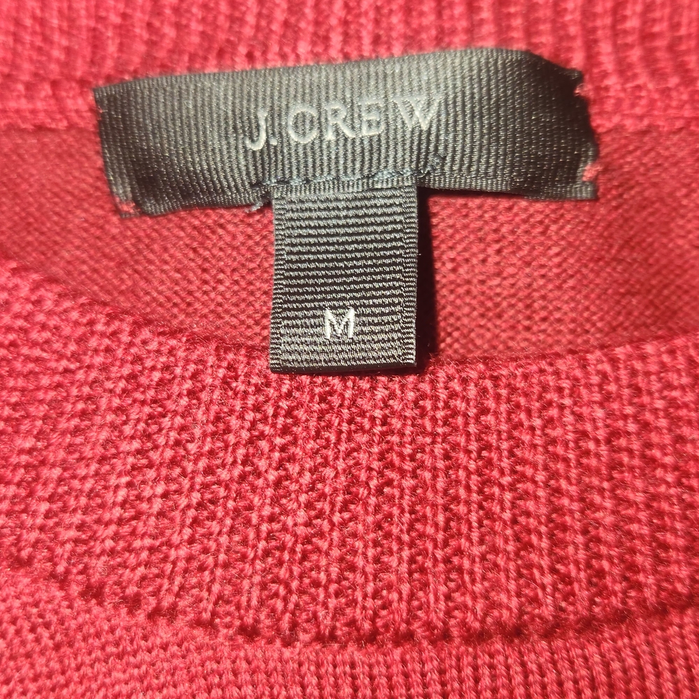 J. Crew Women's Rich Red Crew Neck Sweater - Picture 5 of 8